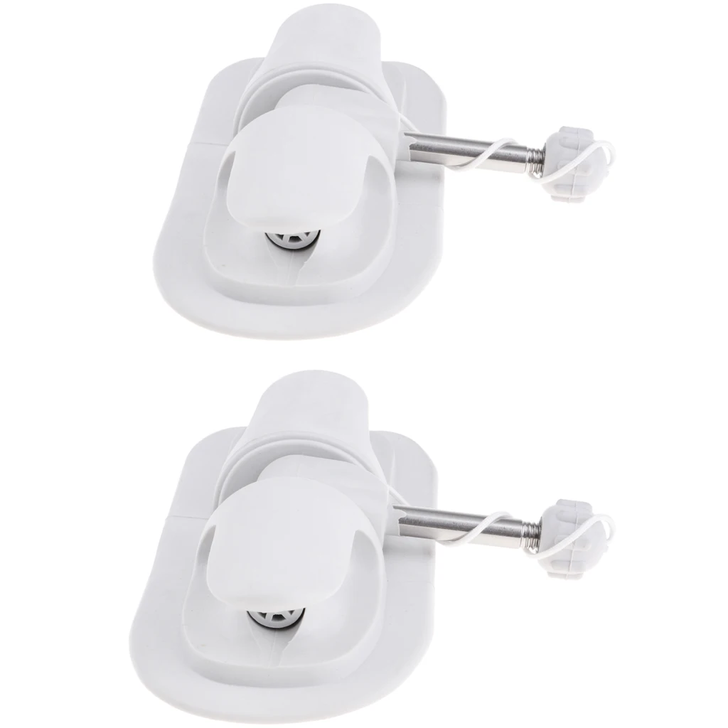 

2Pcs PVC Boat Paddle, Lock Kayak Inflatable Boat Anchor Holder, Tie Wheel Row Boat Roll The Kayak Accessories - Gray