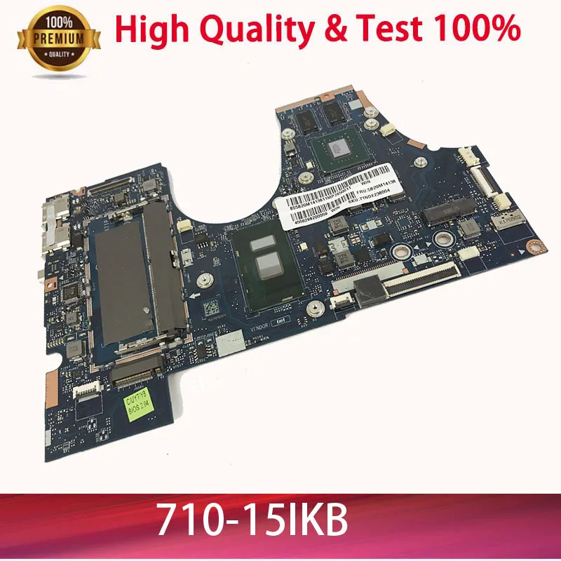 Very best Brand FOR Lenovo YOGA 710-15ISK 710-15IKB Laptop motherboard With I7-7500U CPU 5B20M14138 LA-D471P