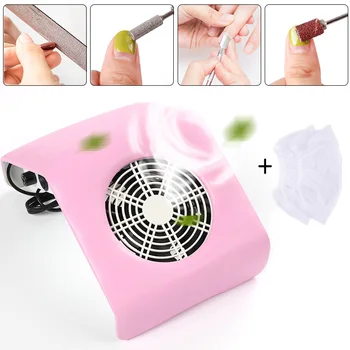 

Powerful Nail Dust Suction Collector Vacuum Cleaner Manicure Tools with 2 Nail Dust Collecting Bags Nail Art Equipment