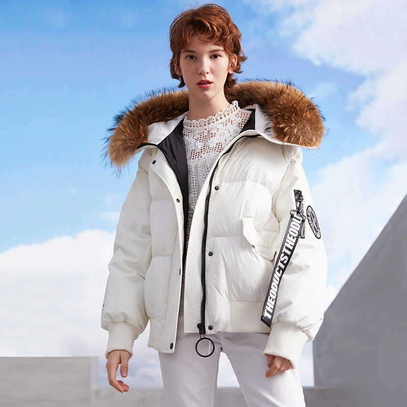 

oversize New 2022 winter jacket women down jackets short duck down coat real fur hood duck down outerwear parka overcoat coat
