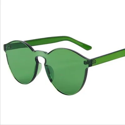 Fashion Driver Goggles Men Women glasses night vision glasses for car Sunglasses Siamese lenses Jelly Color UV Protection - Название цвета: Зеленый
