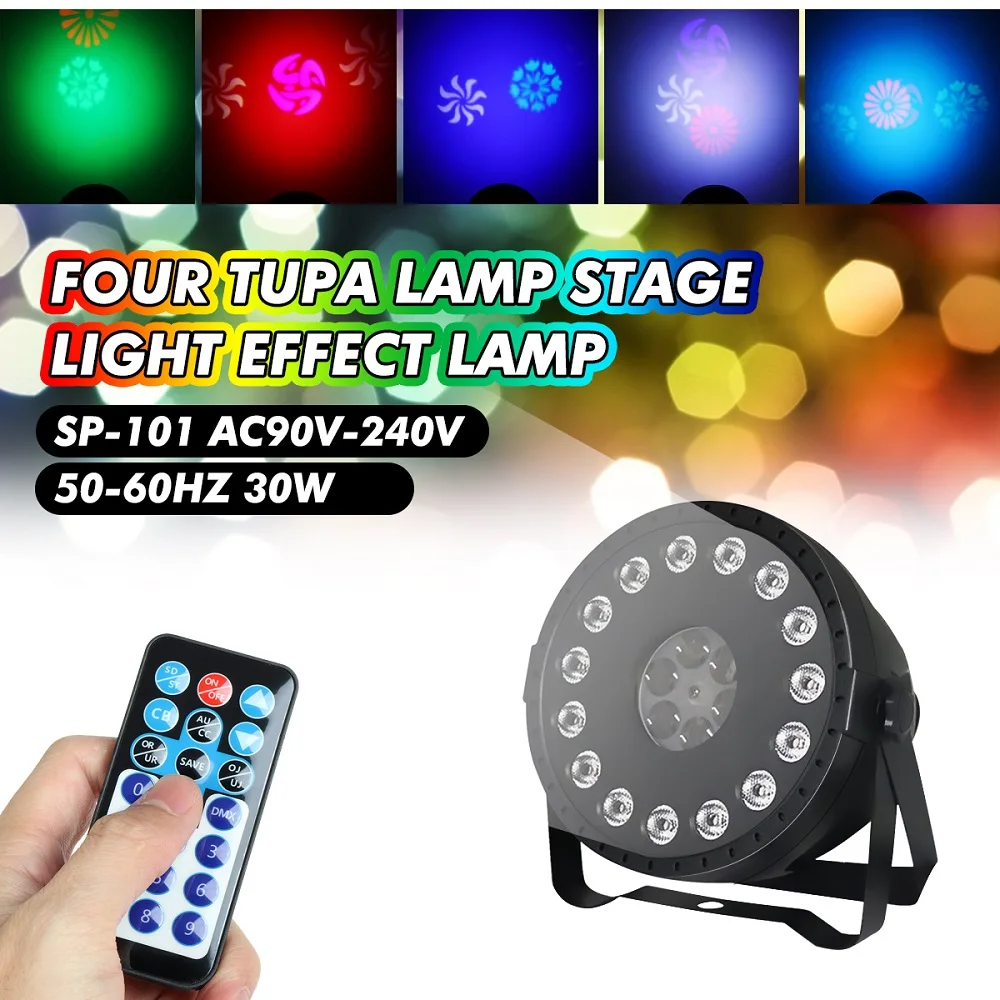 

30W RGB stage Light LED Par Light Remote Sound Control DMX for Club DJ Ball Party Disco Wedding AC90-240V Sound-activate