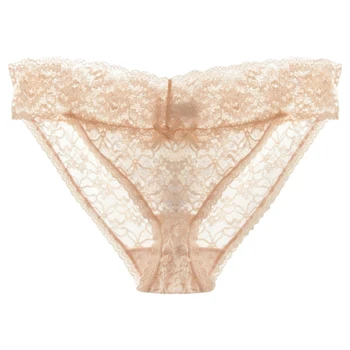 

Woman Ladies Underwear Panties Fancy Lace Sexy Panties Seamless Cotton Briefs Transparent Mesh Solid Color Low Waist Lingerie