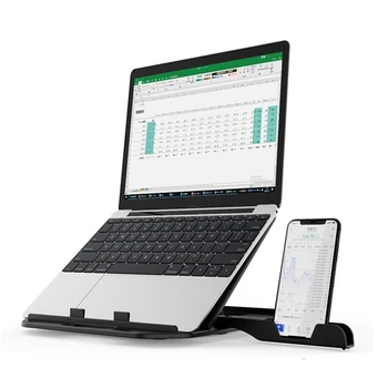 

Adjustment Laptop Stand For Macbook Pro 360 Degree Rotating Bottom Cooling Bracket With Phone Holder For 11-17' Notebook Holder
