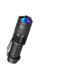 Linterna de Led UV con batería AA, luz de Flash negra para dinero, detección de efectivo, Ultravioleta púrpura, 1 ud.