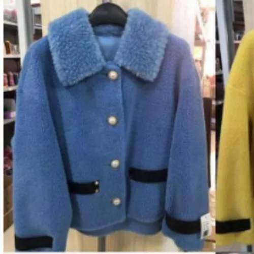 [EWQ] осень-зима новые продукты толстые теплые женские пальто корейский стиль частицы бархатное замшевое мех один плюс размер шерстяные пальто QL485 - Цвет: as shown