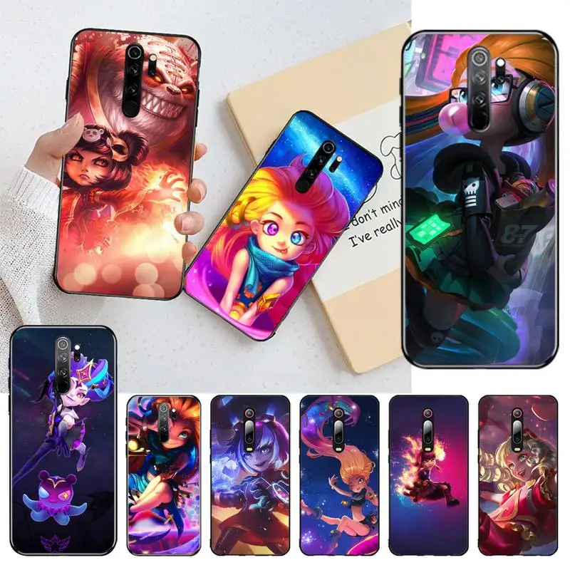CUTEWANAN League of Legends Zoe Энни мягкий черный чехол для телефона Redmi Note 8 8A 7 6 6A 5 5A 4 4X 4A экшн