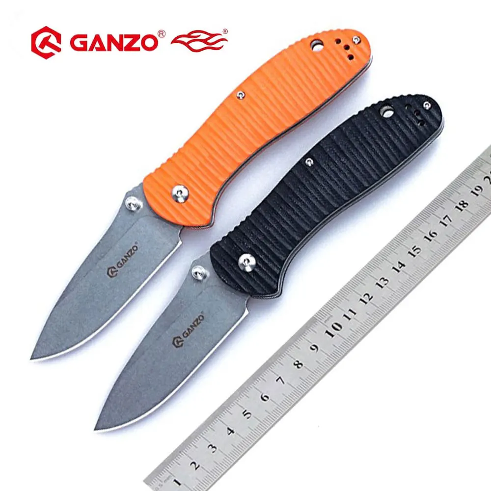 

58-60HRC Ganzo G7392P 440C blade G10 Handle Folding knife Survival Camping tool Pocket folding Knife tactical edc outdoor tool