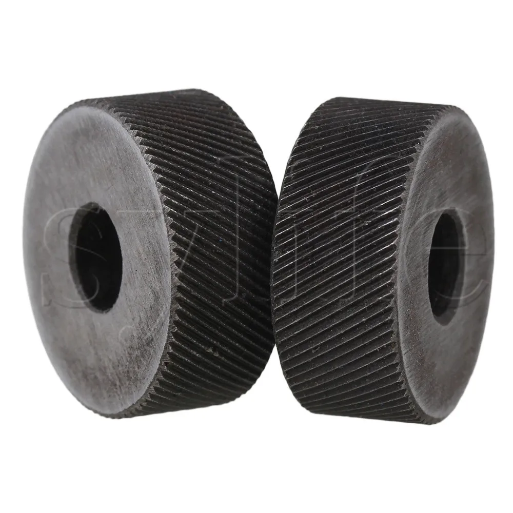 Knurling Tool Set 2PCS 0.6mm Pitch Diagonal Coarse 19mm OD Knurling Wheel Roller Tool Steel