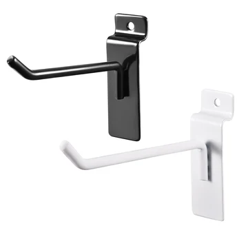 

uxcell 4/10/12pcs Slat Wall Hook 11/16cm Iron for Room Garage Retail Store Display Powder Coated Black/White