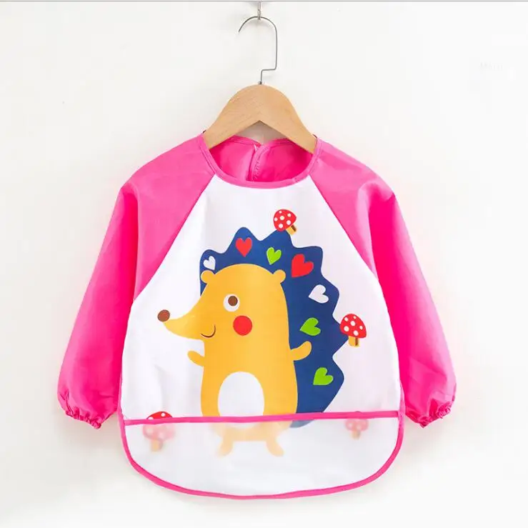 Непромокаемые детские нагрудники мультяшный фартук регулируемые борфы для