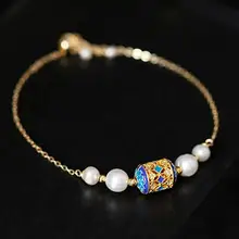 Дизайнерский браслет с жемчужинами в стиле барокко для дам белый пресноводный жемчуг Регулируемые браслеты ювелирные изделия ручной работы женские подарки Этнические винтажные