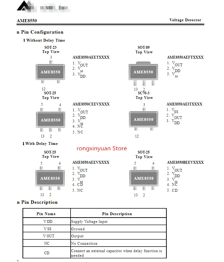 Металлоискатель AME8550AEETA270Z AME8550AEETA270 aorww 2 7 в SOT 23 100% Новый оригинальный