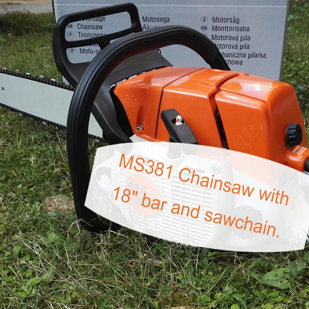 Бесплатная доставка Высокое качество MS381 цепная пила 72CC 3 6 кВт с 18 дюймовым