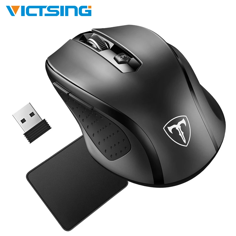 

Wireless Mouse and Mouse Pad Set 2.4G Wireless Portable Mobile Optical Mouse with USB Receiver and Mouse Pad Combo for Laptop