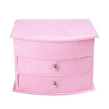 

Jewelry Box Gift Necklace Home Bracelet With Mirror Three Layers Display Holder Storage Case Desk Organizer Earrings Ring