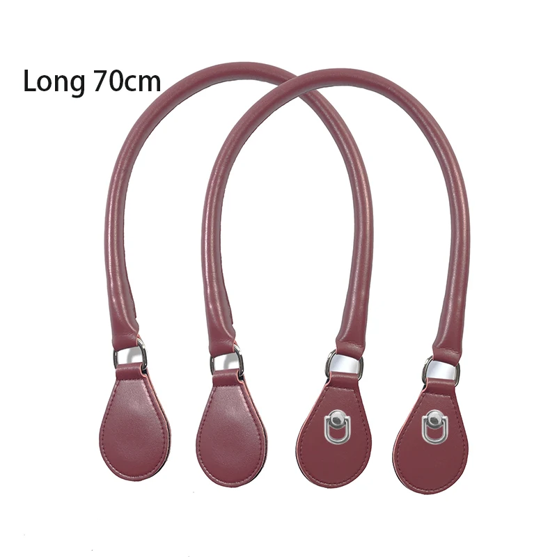 2021 New Leather Round Belt Handle with D Buckle Drops for City Chic Obag Basket Bucket Classic Mini Women Handbag O Bag 