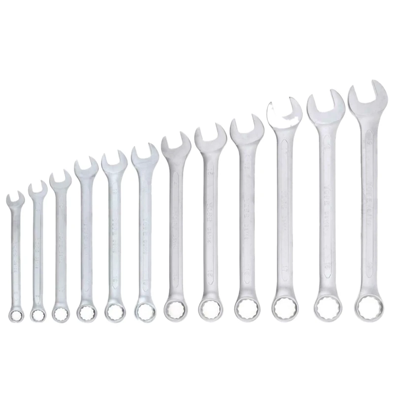 

12Pcs 8mm-19mm Combination Spanner Set Professional Ratchet Wrench Tool for Installation /Maintenance