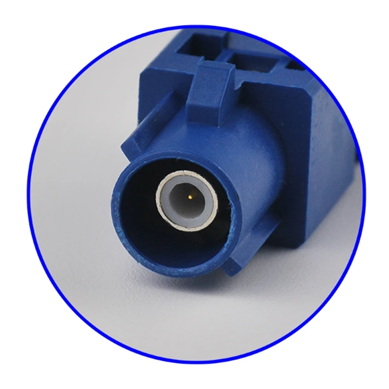 Blue Male Crimp RF Coaxial Connector for GPS Telematics Navigation
