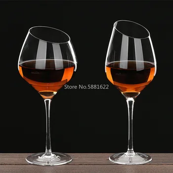 

4 styles 400-500ml Creative Dream Oblique Mouth Red Wine Glass Cup Gilt Goblet Bordeaux Burgundy Cup Bar Family Gift Drinkware