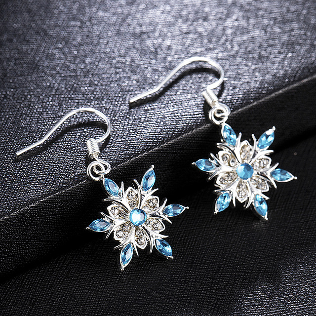 Korea Sweet Cute Flower Crystal Temperament Geometric Shiny Zircon Earrings Statement Earrings for Women Girl Pendientes