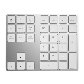 

Aluminum Alloy Wireless Bluetooth Numeric Keypad Keyboard with USB 3.0 HUB Digital Input Function for Laptop PC Windows Mac OS A