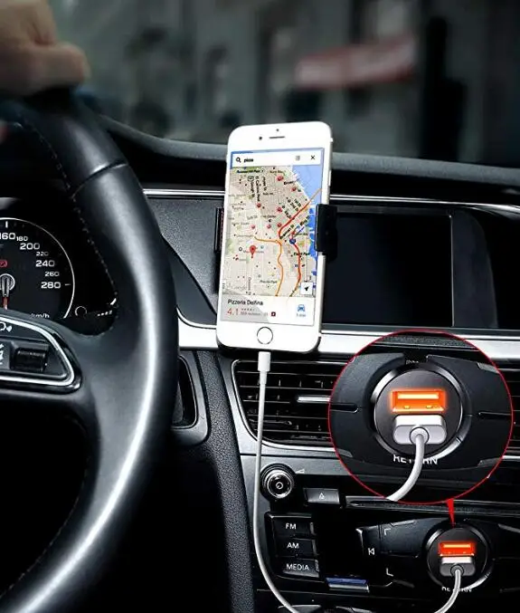 1 шт. 36 Вт 3.1A автомобильное USB зарядное устройство адаптер зарядка прикуриватель двойной порт USB для телефона