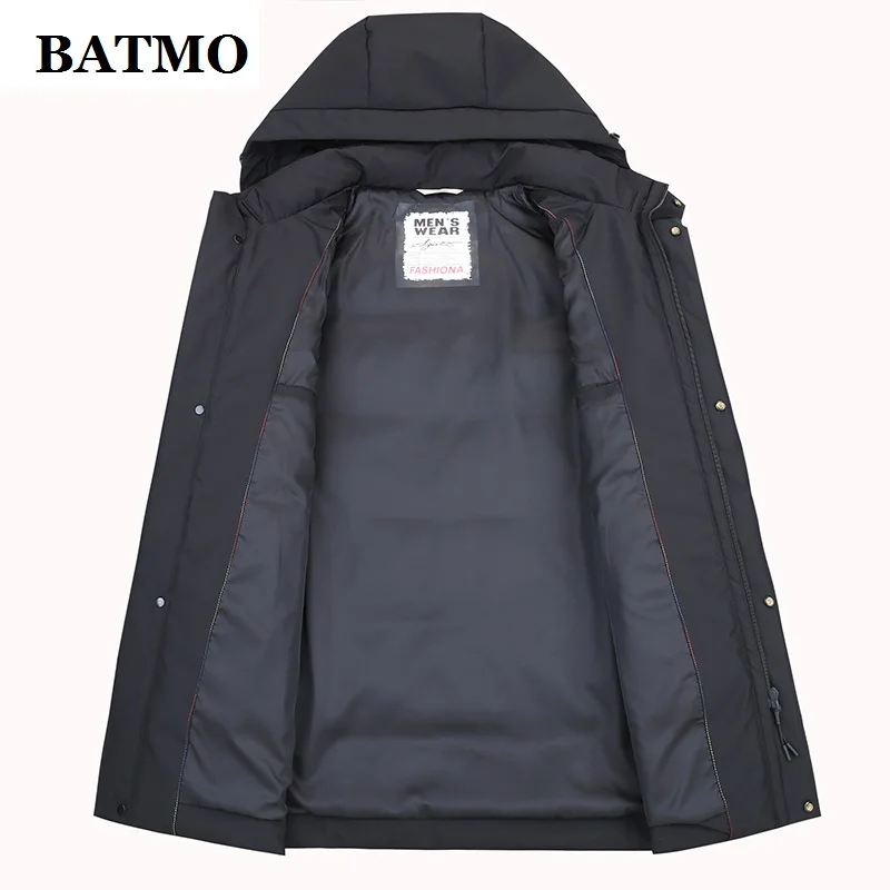 BATMO 80% Белые куртки с капюшоном на утином пуху для мужчин, мужские зимние куртки с капюшоном, пальто с капюшоном для мужчин, 88023