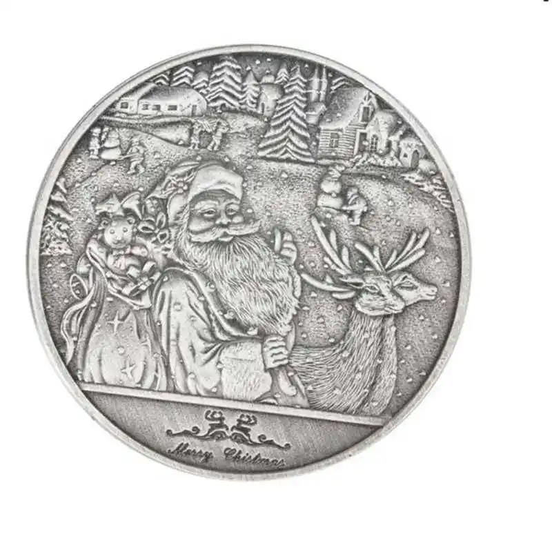 Счастливого Рождества Санта-Клаус счастливого Нового года медная памятная монета