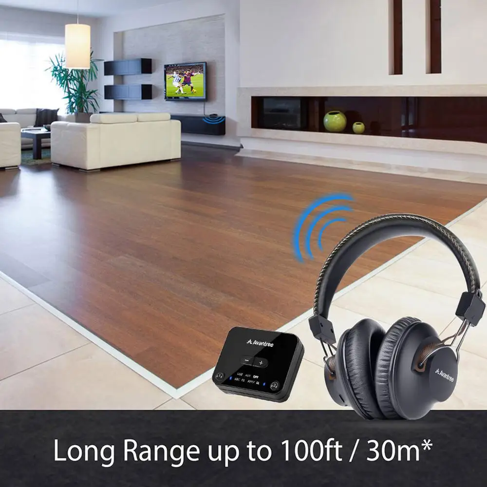 Беспроводные наушники Avantree HT4189 для просмотра ТВ с передатчиком Bluetooth (цифровой
