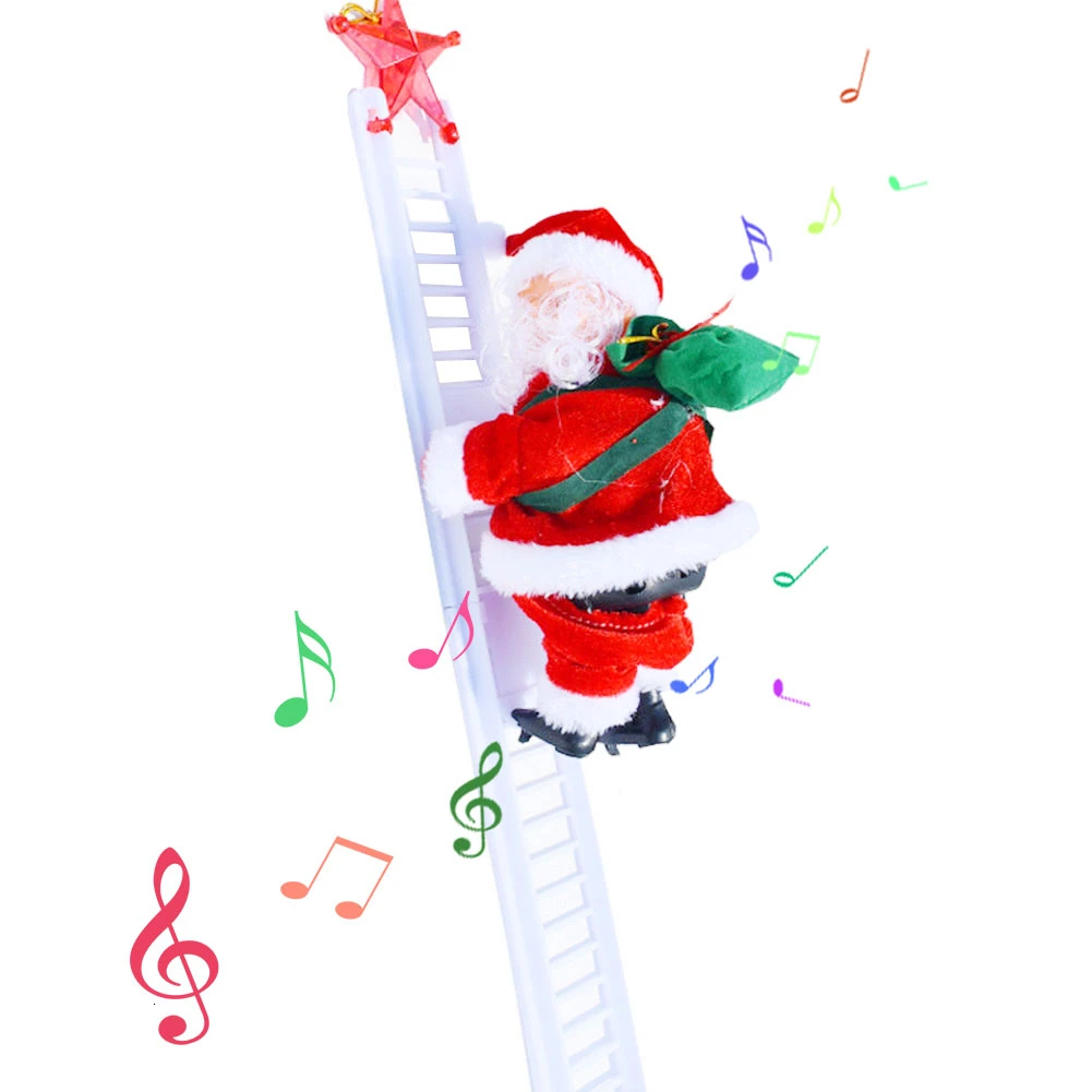 type 2 Christmas Santa Claus Electric Climb Ladder Showcase Decor House Christmas Tree Hanging Decorations Funny New Year Kids Gifts - Цвет: type 2