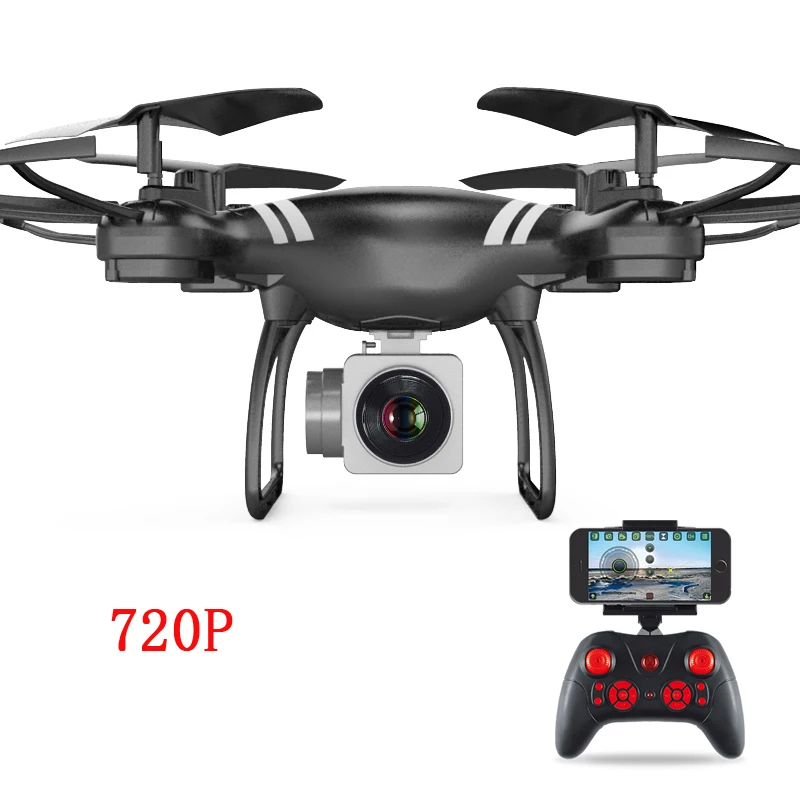 Gps Дрон FPV с 1080p HD камерой Wifi RC дроны селфи следуем за мной Квадрокоптер gps ГЛОНАСС Квадрокоптер KY101 - Цвет: black 720P