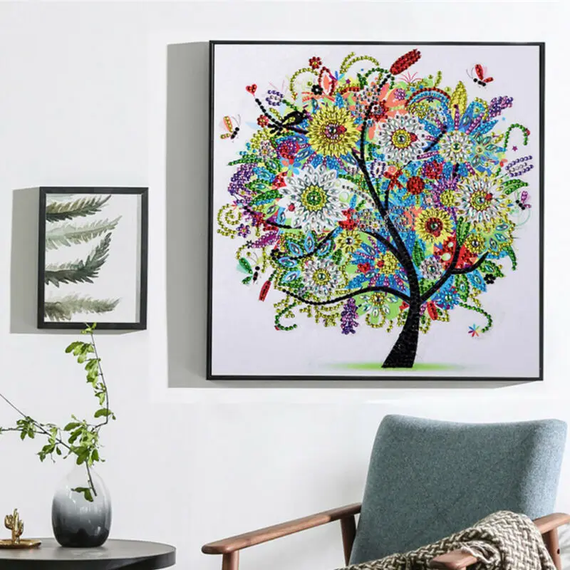 

5D DIY Landscape Full Diamond Painting Modern Natural Scenery Muti-Color Tree Embroidery Stitch Art Kits Home Harmonious Decor