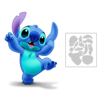 

2020 New Lilo and Stitch Animation Lovely Animal Big Ear Koala Smile Metal Cutting Dies For Scrapbooking Card Making no stamps