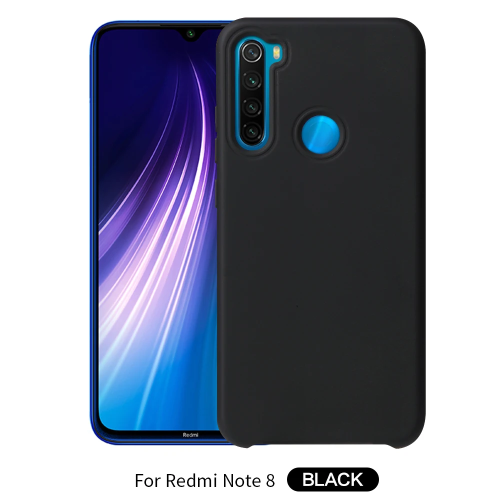 Redmi Note 8 Pro мягкий чехол оригинальная Жидкая силиконовая задняя крышка для Funda Xiaomi Redmi Note 8 чехол для телефона модный однотонный чехол