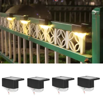 

4pcs LED Solar Power PIR Motion Sensor Deck Lights Stairs Fence Wall Light IP65 Waterproof Lights Outdoor Garden Pathway Lamp