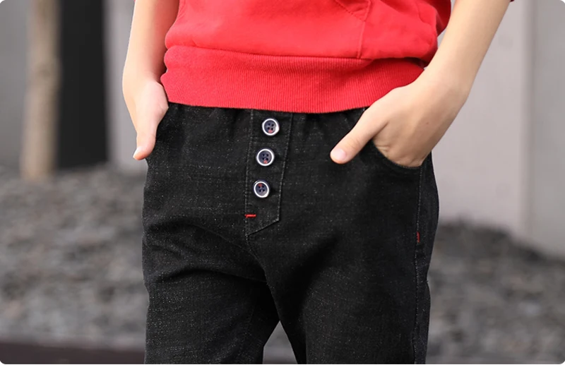 IENENS Kids Boys Jeans Classic Pants Denim Clothing Children Baby Boy Casual Bowboy Fashion Long Trousers 5-13Y