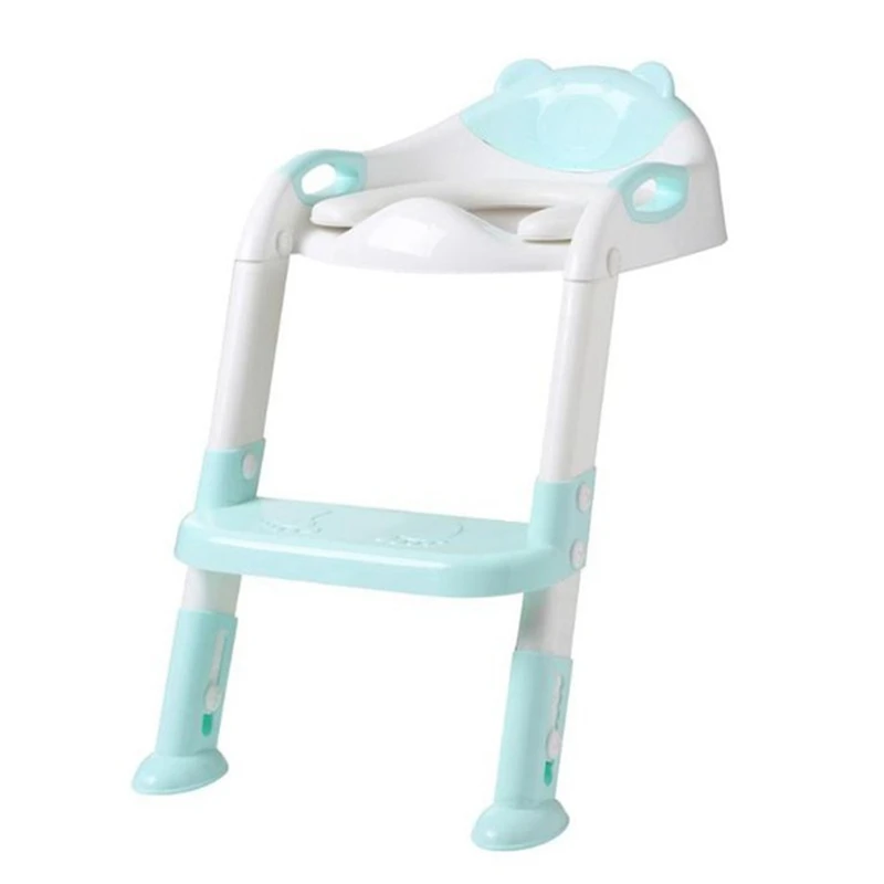 

Folding Baby Potty Infant Kids Toilet Training Seat with Adjustable Ladder Portable Urinal Potty Toilet Seat for Kids Blue