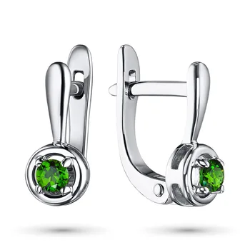 

Earrings made of silver with chrome diopside e0605sg09191240