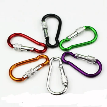 

20Pcs Aluminum Alloy Snap Clips Carabiner Key Chain Keychain Hiking Camp Mountaineering Hook Climbing Accessories Outdoor Sports
