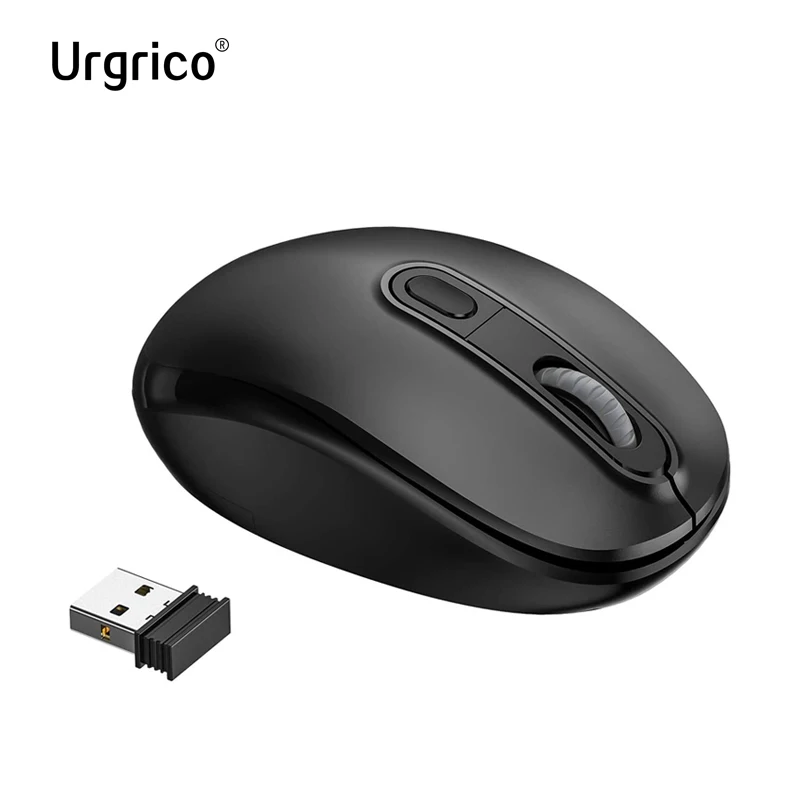 Urgrico Usb Wireless Silent Mouse Mouse Per Computer 1600Dpi Mouse Ottico Ergonomico Regolabile Mouse Wireless Per Mac Pc Laptop