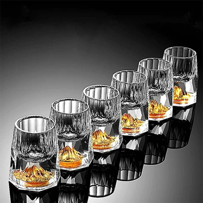 Glass Cup Large Glass Coffee Tea Cup Luxury Drinking Glasses Crystal Gold  Rim Whisky Wine Glass Beer Tumbler Home Bar Drinkware - AliExpress