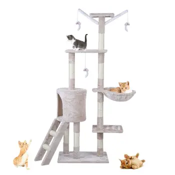 

Comfortable Cat'S Tree Scratcher Animal Funny Scratching Post Climbing Toy Activity Centre Protect Furniture Pet Home
