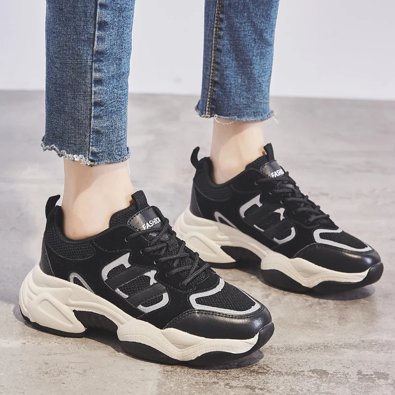 Лидер продаж 2020 женская обувь на платформе без шнуровки женские массивные