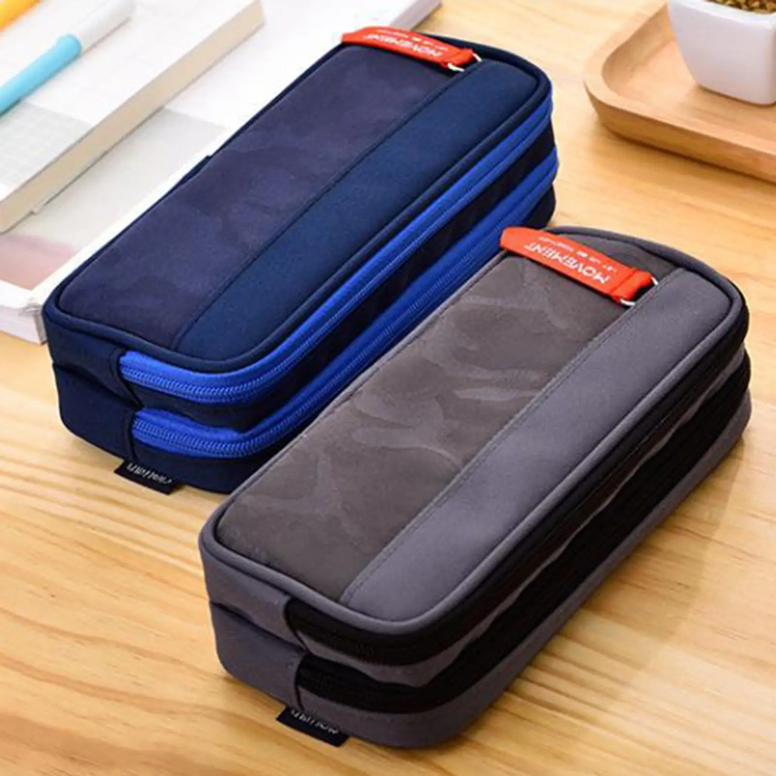 Multi-layer Zipper Pencil Bag Cases Large Capacity Pen Case Holder Student Storage Pouch | Канцтовары для офиса и дома