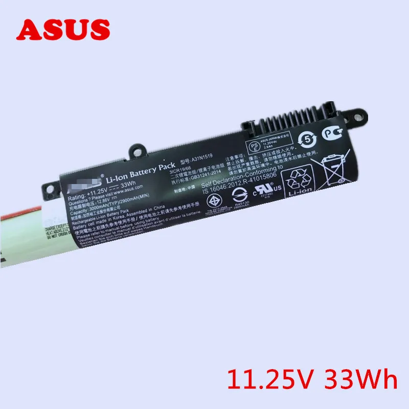 New Original Laptop replacement Li-ion Battery A31N1519 for ASUS X540J X540L R540UP R540SA X540S F540U series 11.25V 33Wh/36WH
