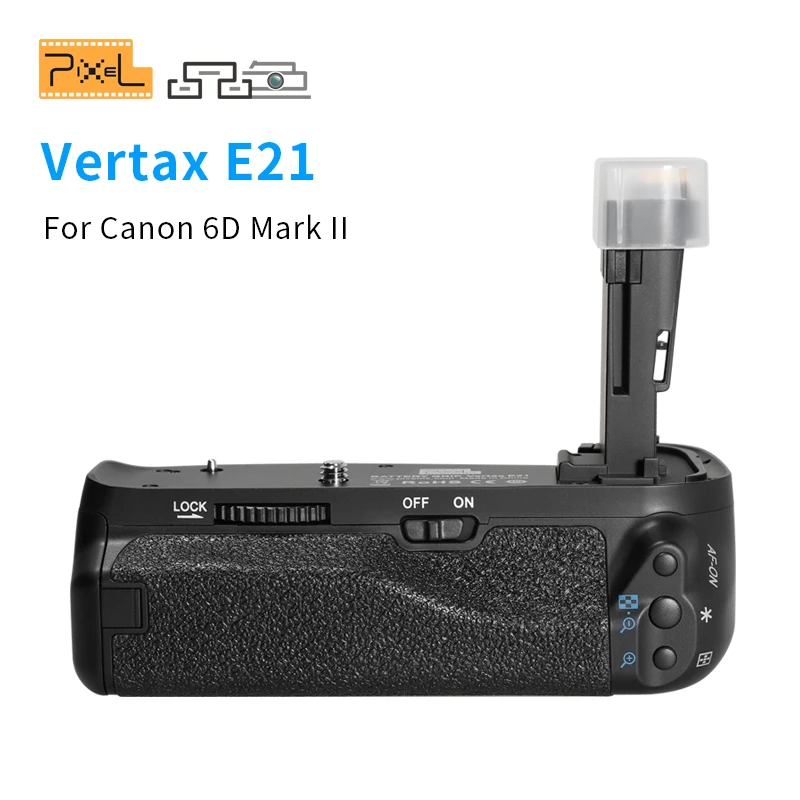 Pixel Battery Grip для Canon 6D Mark II DSLR Camera с двумя секциями затвора оснащенными продольной
