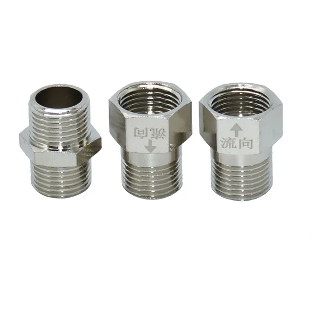1/2 "3/4 Hüvelykes Szál-Ellenőrző Szelep Csatlakozó Sárgaréz Réz Fürdőszoba Vízmelegítő Wc-Csatlakozó Egyirányú Ízületi Adapter - Image 6