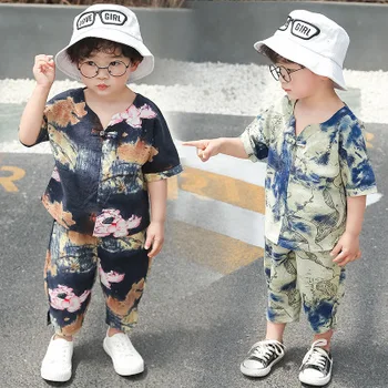 

Children's Clothing Sets 2020 Summer Baby Boys and Girls Print Short Sleeve T Shirt+shorts 2pcs Sets Toddler Outwear Baby Suits