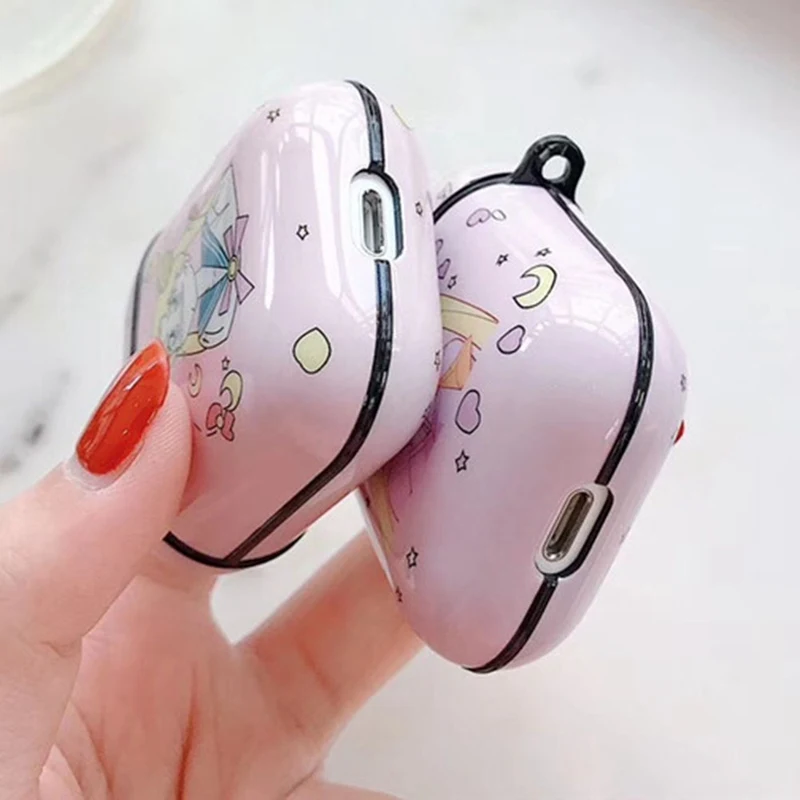 Kawaii милый японский Сейлор Мун чехол для девушек для Airpods прекрасный сладкий Пинки симпатичный солдат Airpods2 Bluetooth наушники чехол